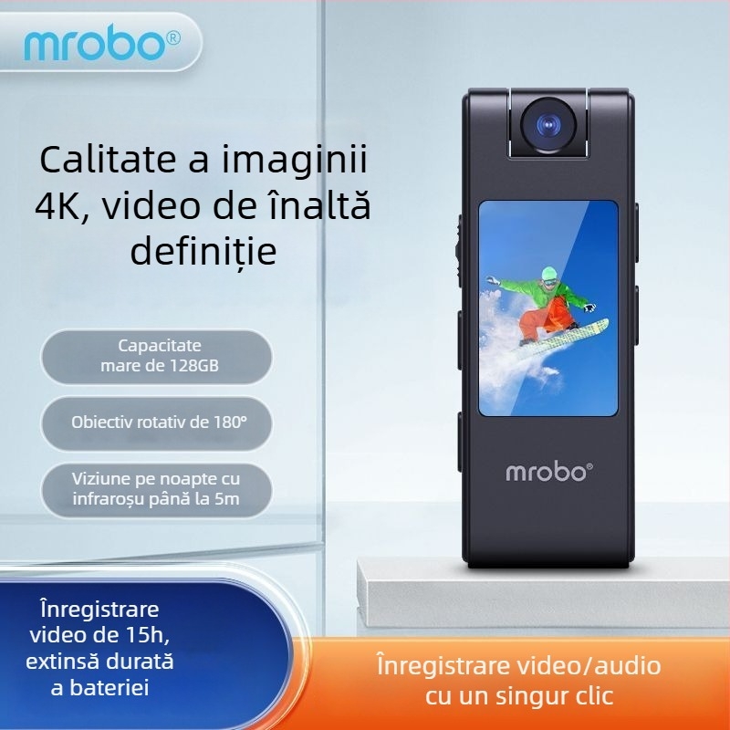 Cameră de acțiune pentru torace, senzor CCD, 20 MP, zoom optic 10x, stabilizare dublă
