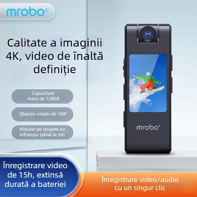Cameră de acțiune pentru torace, senzor CCD, 20 MP, zoom optic 10x, stabilizare dublă