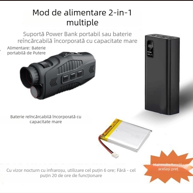 R11 dispozitiv de viziune nocturnă cu infraroșu, poziționare cu laser, telescop digital reîncărcabil