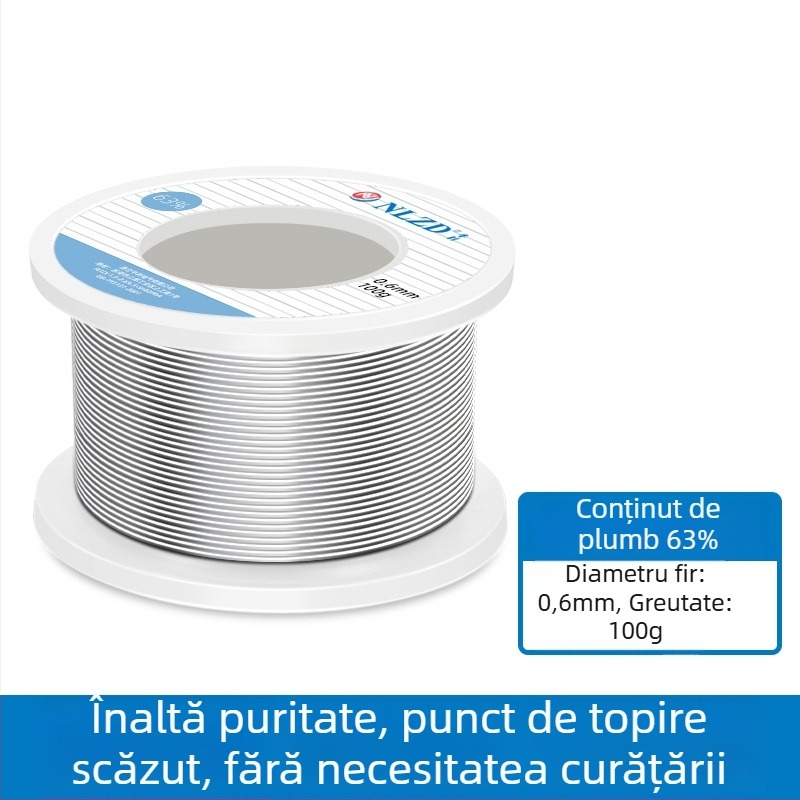 Niu Li sârmă de lipit cu miez de rosină, conținând plumb, înaltă puritate, punct de topire scăzut