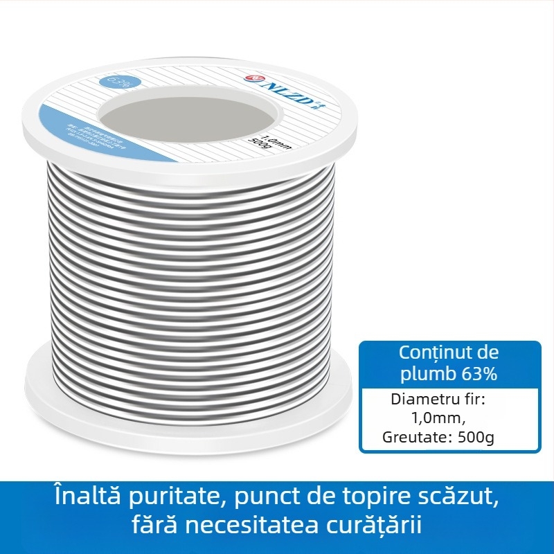 Niu Li sârmă de lipit cu miez de rosină, conținând plumb, înaltă puritate, punct de topire scăzut