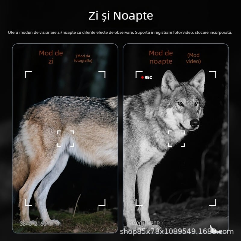 Binoclu cu viziune nocturnă prin infraroșu, modul digital zi-noapte, pentru exterior