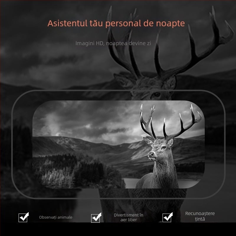 NV600PRO Binoclu USB încărcabil, ecran mare, vedere nocturnă infraroșu digitală — fotografiere și înregistrare video