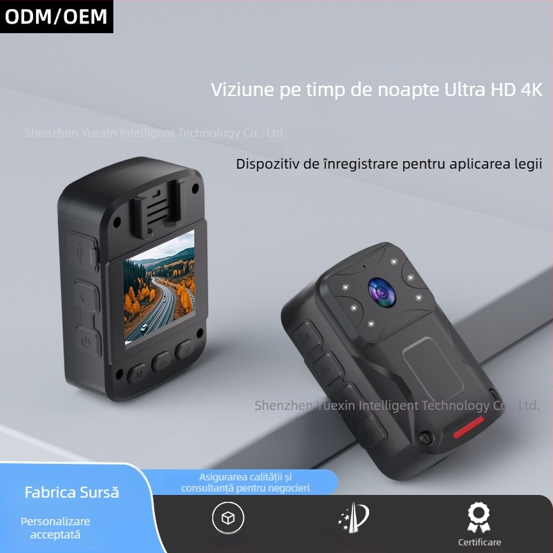 Cameră de piept cu viziune de noapte HD pentru înregistrări la muncă