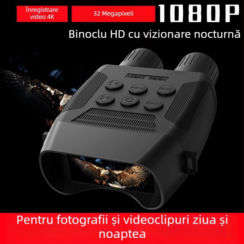 Binoclu cu vedere nocturnă pentru exterior, zi/noapte, 4K HD, mărire mare