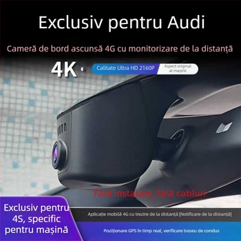 Cameră de bord duală pentru Audi A4L, A3, A6L, Q5, Q3 și Q7, cu monitorizare la distanță 4G și instalare fără cabluri