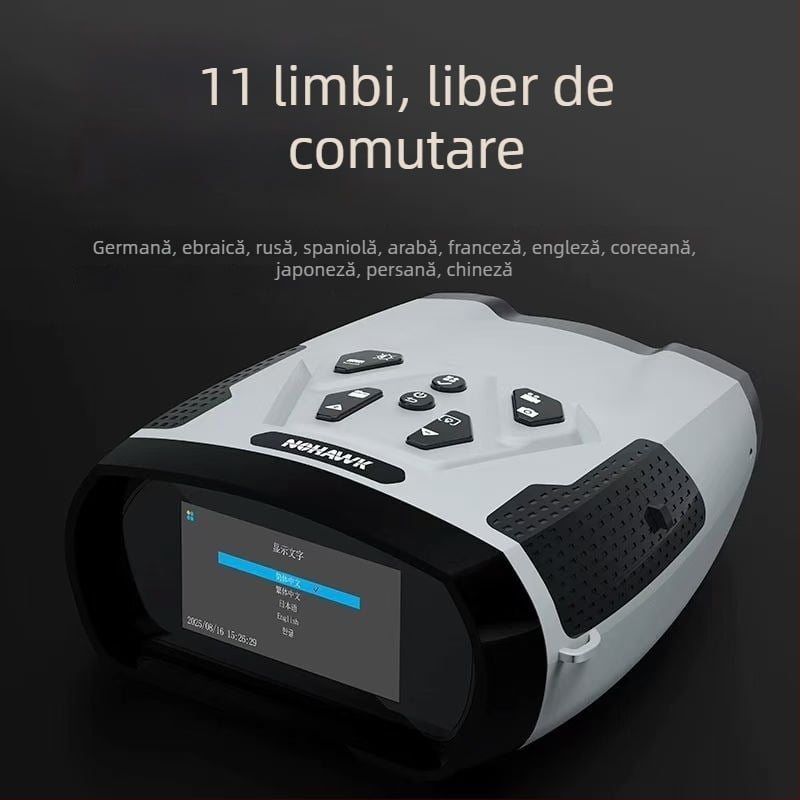 Dispozitiv digital de viziune de noapte 5x cu măsurare a distanței, fotografiere și înregistrare video în exterior, HD infraroșu