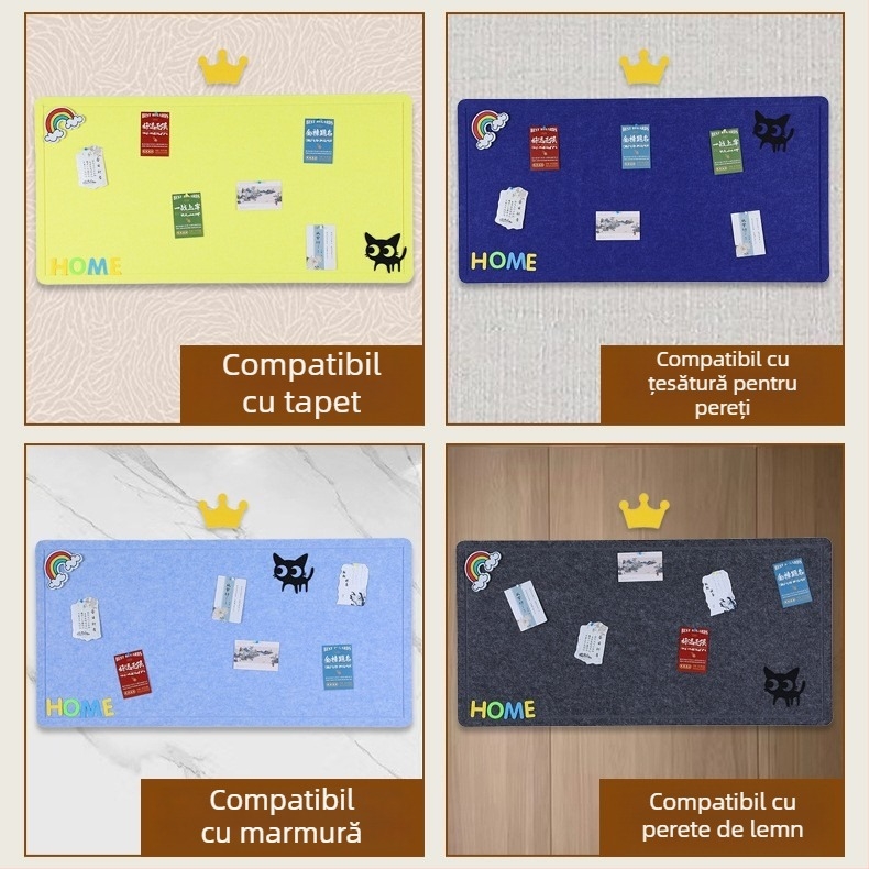 Sticker de perete din fetru – Xiao jia, fibră de poliester, stil modern, gravură