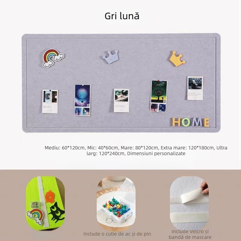 Sticker de perete din fetru – Xiao jia, fibră de poliester, stil modern, gravură