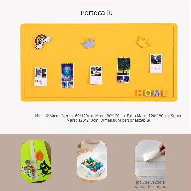 Sticker de perete din fetru – Xiao jia, fibră de poliester, stil modern, gravură