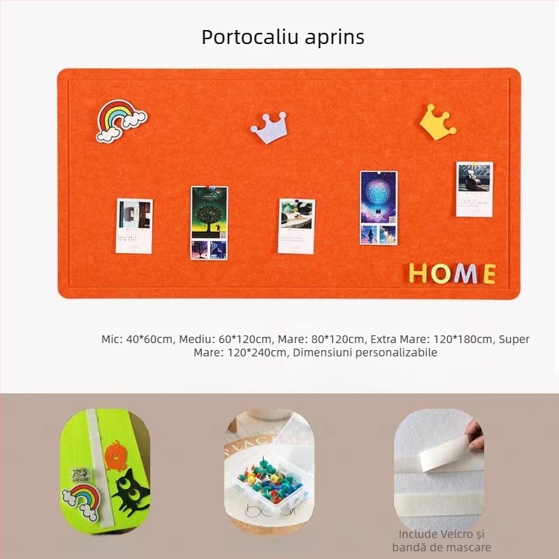 Sticker de perete din fetru – Xiao jia, fibră de poliester, stil modern, gravură