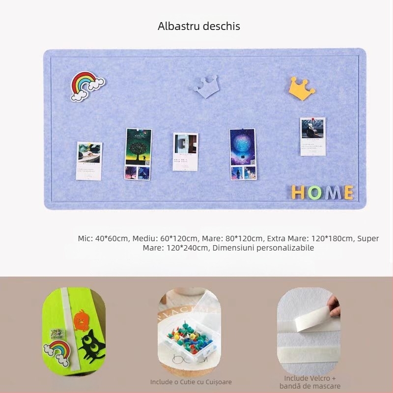 Sticker de perete din fetru – Xiao jia, fibră de poliester, stil modern, gravură