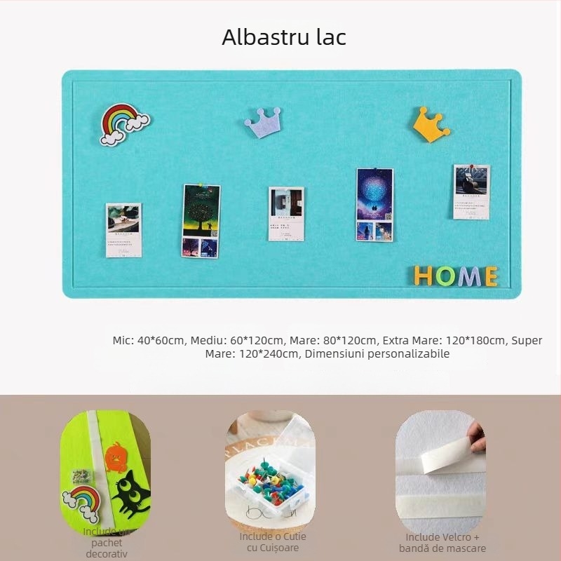 Sticker de perete din fetru – Xiao jia, fibră de poliester, stil modern, gravură