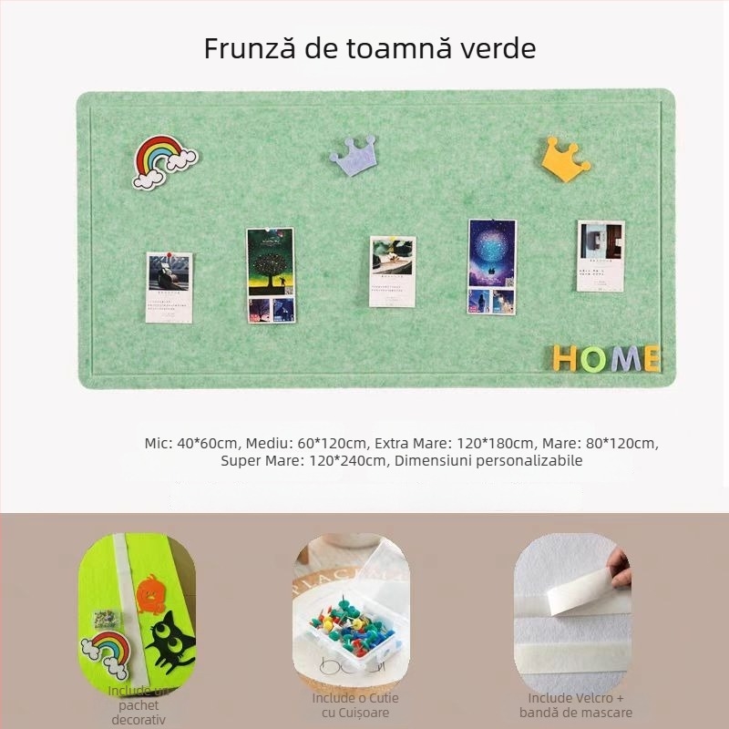 Sticker de perete din fetru – Xiao jia, fibră de poliester, stil modern, gravură