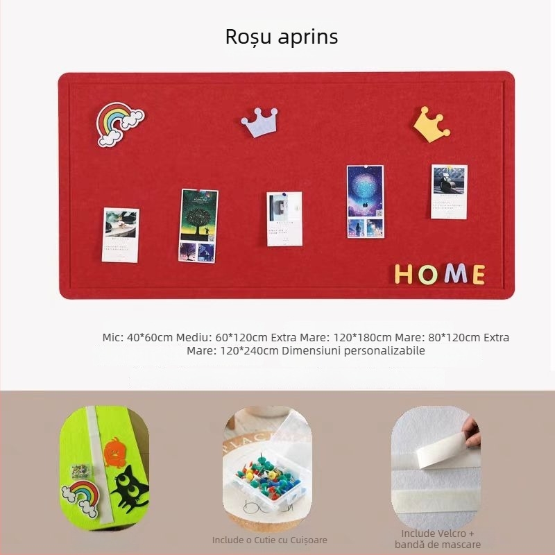 Sticker de perete din fetru – Xiao jia, fibră de poliester, stil modern, gravură