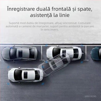 Oglindă retrovizoare cu DVR – înregistrare duală față-spate, 1080p, unghi de filmare 100°, vizibilitate nocturnă, monitorizare parcare