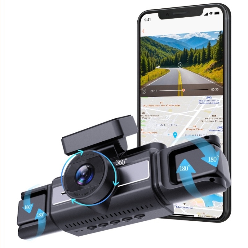 BEPOCAM ZD88 cameră de bord cu patru canale, GPS extern, unghi ultra-larg de 170°, video 2160p, memorie 256GB