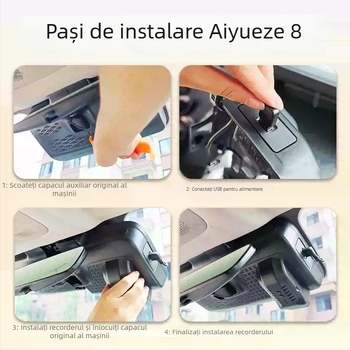 Camera de bord Arrizo 8Pro 2025 – 4K Ultra HD, Înregistrare Duală Față-Spate, Unghi de 170°, Viziune de noapte îmbunătățită, Wi-Fi