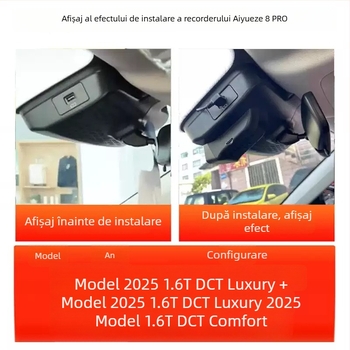 Camera de bord Arrizo 8Pro 2025 – 4K Ultra HD, Înregistrare Duală Față-Spate, Unghi de 170°, Viziune de noapte îmbunătățită, Wi-Fi