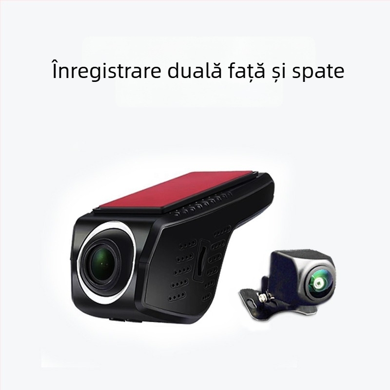 Camera de bord ascunsă pentru parbriz, 1080p, Wi-Fi, înregistrare buclă, unghi 170°