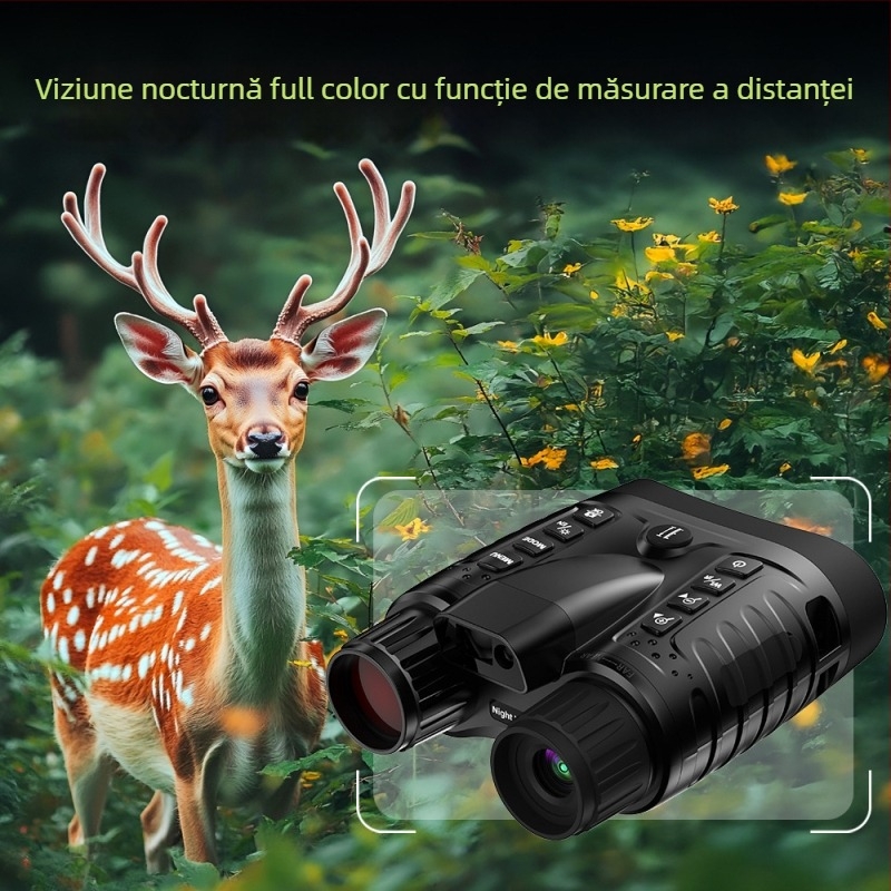 Dispozitiv de vedere nocturn infraroșu cu cameră 4K, zoom digital 8x, măsurare distanță 350 m, baterie 4500 mAh