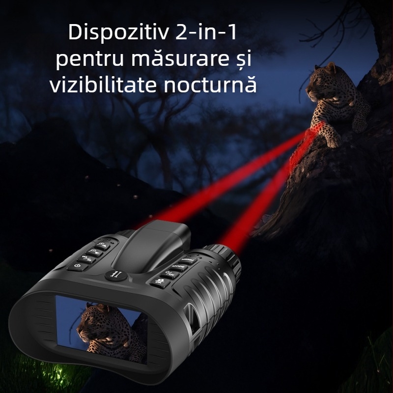 Dispozitiv de vedere nocturn infraroșu cu cameră 4K, zoom digital 8x, măsurare distanță 350 m, baterie 4500 mAh