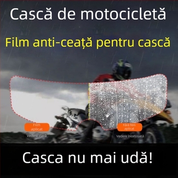 Film pentru vizieră de cască anti-fog și impermeabil la ploaie, universal pentru căști full-face și open-face, ABS material, prelucrare personalizabilă, etichetă privată disponibilă