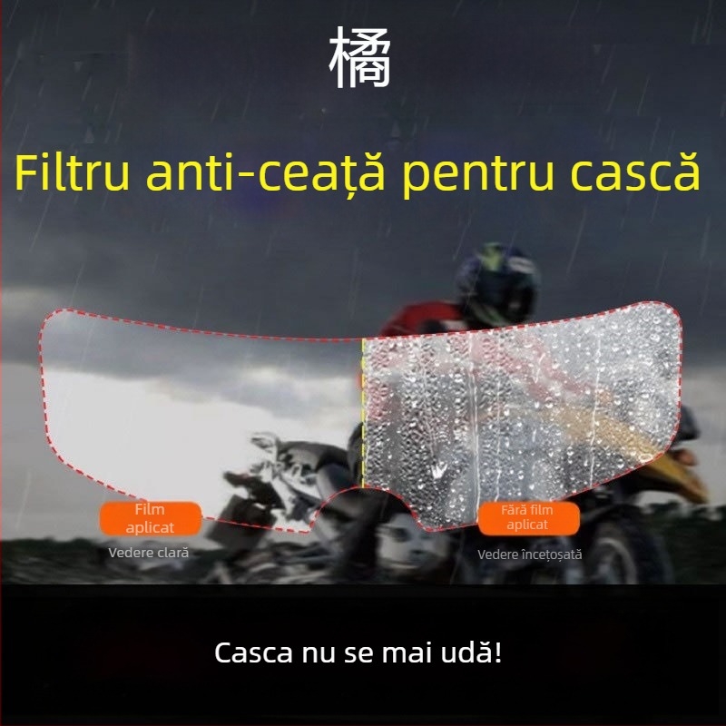 Cască de motocicletă electrică — film antifog impermeabil pentru vizieră (nano-film) • Town Head • Universal