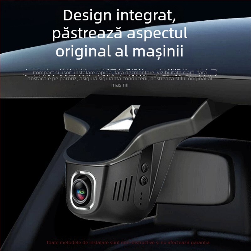 Camera auto cu dublu obiectiv, 1080p, unghi 170°, WiFi, monitorizare parcare