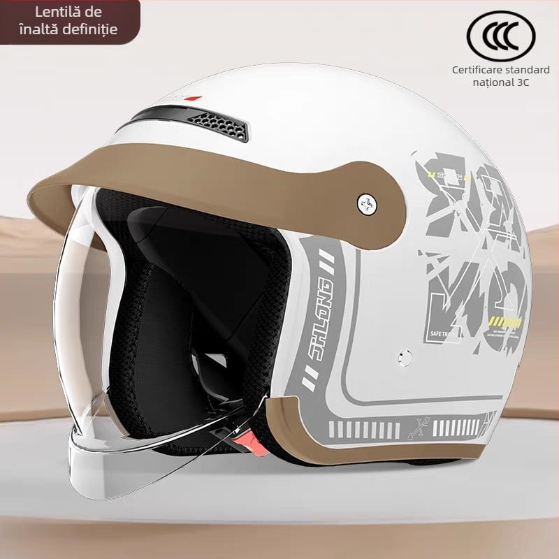 Casca pentru motocicletă electrică, certificat 3C, Push-Type, unisex, pentru toate anotimpurile, căldură de iarnă