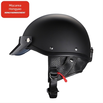 Cască half pentru motociclete electrice | Material ABS, certificat 3C, unisex, pentru naveta urbană