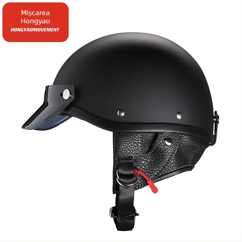 Cască half pentru motociclete electrice | Material ABS, certificat 3C, unisex, pentru naveta urbană
