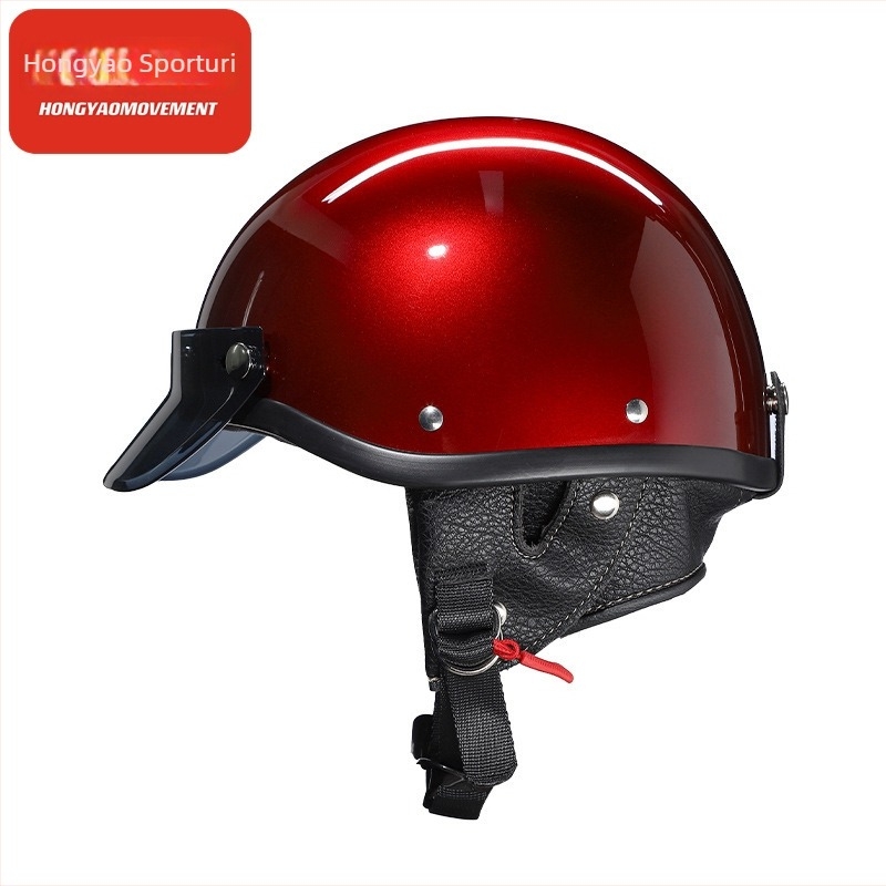Cască half pentru motociclete electrice | Material ABS, certificat 3C, unisex, pentru naveta urbană