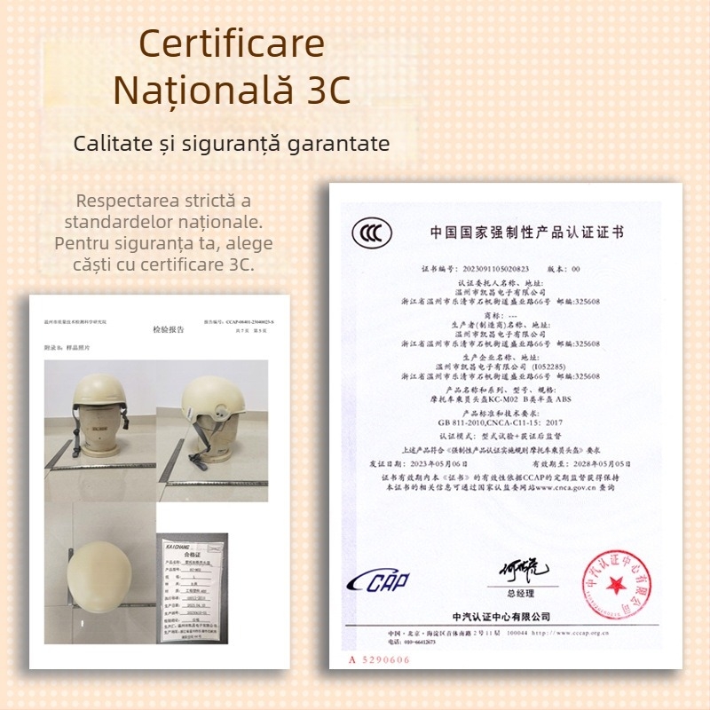 Cască ABS semi pentru adulți, certificat 3C, pentru vehicule electrice