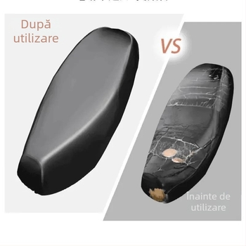 Acoperire din piele pentru scaunul unui vehicul electric; impermeabilă și rezistentă la razele Soarelui; universală pentru toate anotimpurile; model 654984646; potrivită pentru trenuri electrice, motociclete și scutere