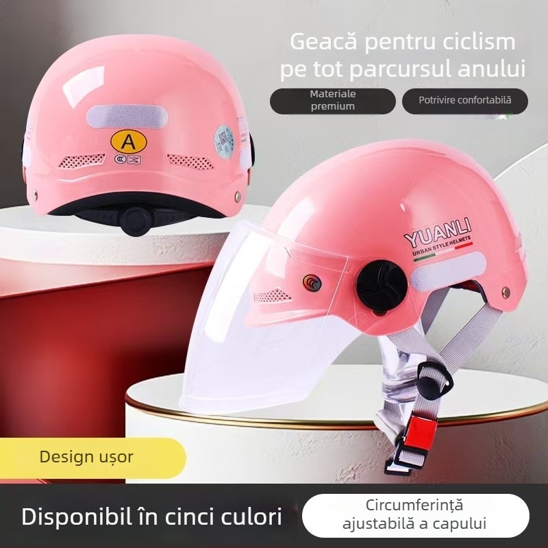 Casca ABS 3/4 pentru adulți, certificare 3C, cască pentru motociclete electrice