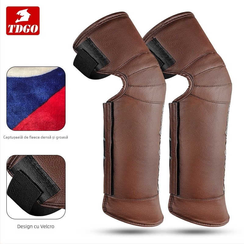 Protecții de genunchi pentru vehicule electrice – protecție împotriva frigului, căptuți, PU Leather, Huide, Stil Armură de Cavaler (Material: PU Leather; Brand: Huide; Stil: Armură de Cavaler; Personalizare: Da)