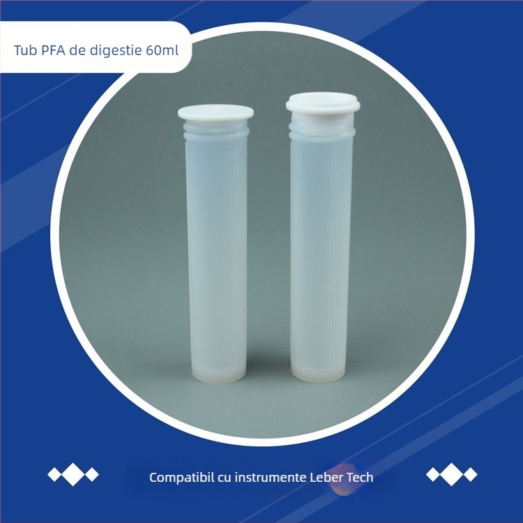 Tubă de digestie PFA pentru testarea solului, cu număr gravabil, model ZH 30, material PFA, -200 până la +260 °C