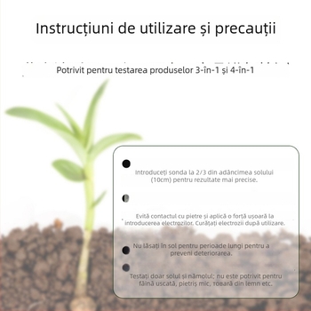 Detector de fertilitate a solului, trei în unu: pH, umiditate și fertilitate