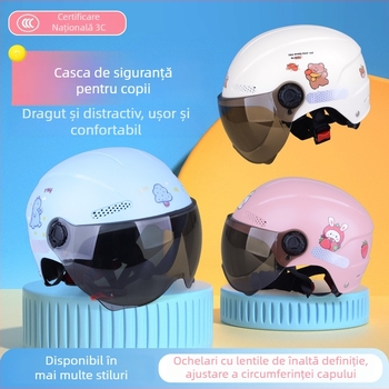 Cască de protecție pentru copii, ABS, cască tip half-helmet, cască de vară, brand Defe/Dengfeng, 3C certificat nr. 2023091105021084