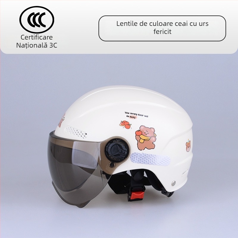 Cască de protecție pentru copii, ABS, cască tip half-helmet, cască de vară, brand Defe/Dengfeng, 3C certificat nr. 2023091105021084