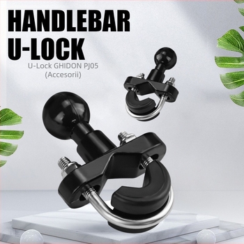 Iron Ride PJ05 Set ghidon cu cap de bilă de 23 mm, suport pentru telefon, pentru motocicletă/bicicletă