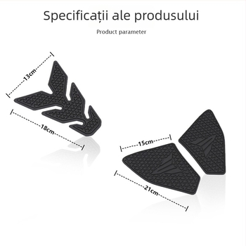 Otilli Yamaha MT-09 Pad antiderapant pentru rezervorul lateral, bandă din cauciuc impermeabilă, protecție împotriva zgârieturilor