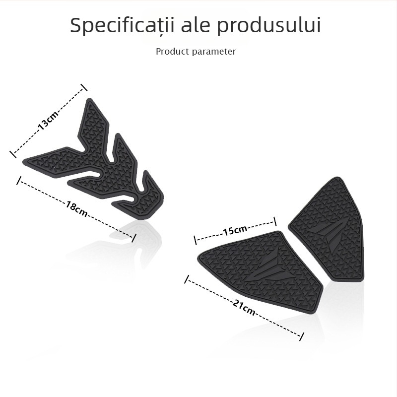 Otilli Yamaha MT-09 Pad antiderapant pentru rezervorul lateral, bandă din cauciuc impermeabilă, protecție împotriva zgârieturilor