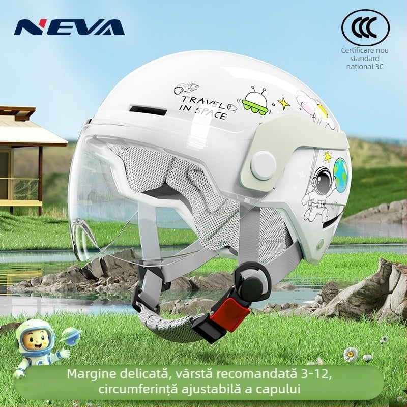 Cască pentru copii de tip half-helmet pentru motociclete electrice, ABS, Gb811-2022a, certificat 3C