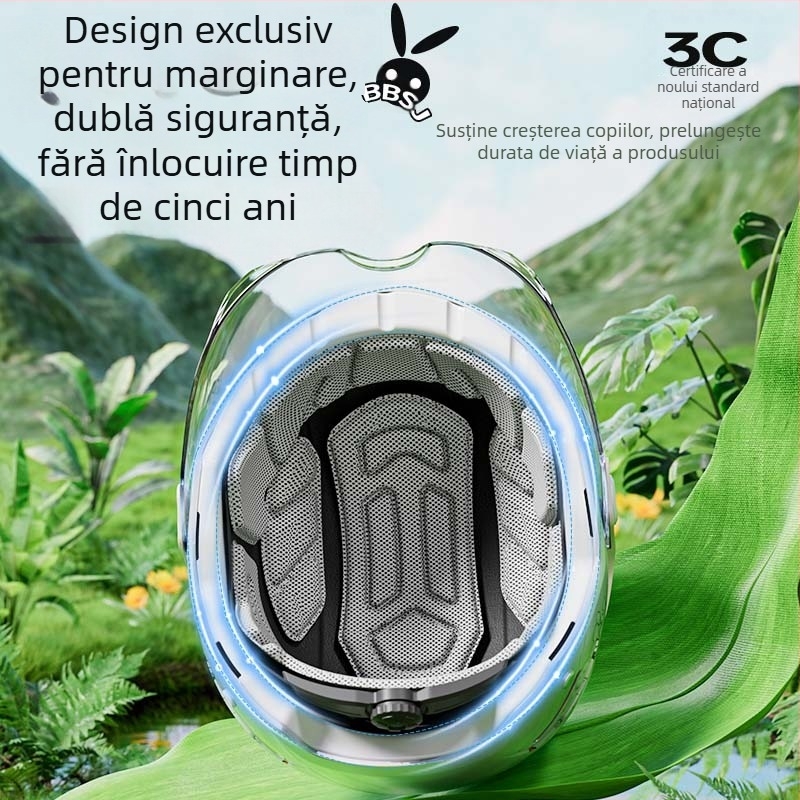 Cască pentru copii de tip half-helmet pentru motociclete electrice, ABS, Gb811-2022a, certificat 3C