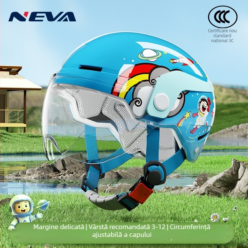 Cască pentru copii de tip half-helmet pentru motociclete electrice, ABS, Gb811-2022a, certificat 3C