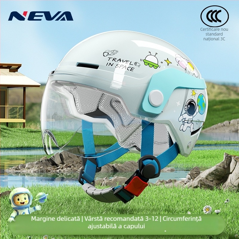 Cască pentru copii de tip half-helmet pentru motociclete electrice, ABS, Gb811-2022a, certificat 3C