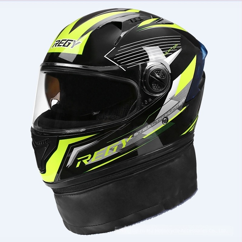 Cască de motocicletă AWN full-face, material PP, vizor dublu, pentru toate anotimpurile, CE certificat