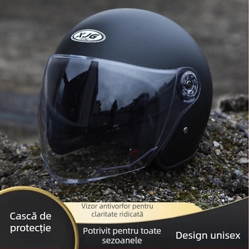Cască de motocicletă 3/4, Unisex, ABS+PC, Adulți, Toate anotimpurile, Pentru vehicule electrice